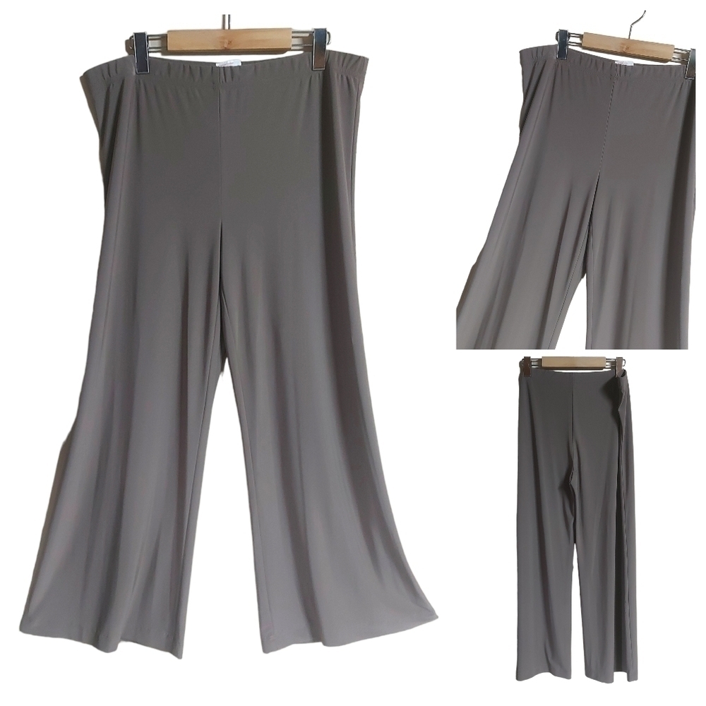 Vintage Terra Nostra Stretchy, Elastic Waist, Wide Leg Trouser Leggings Size XL